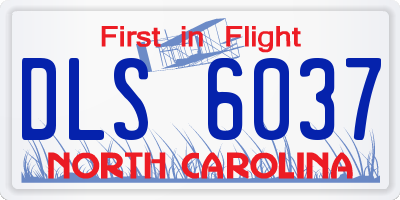 NC license plate DLS6037