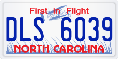NC license plate DLS6039