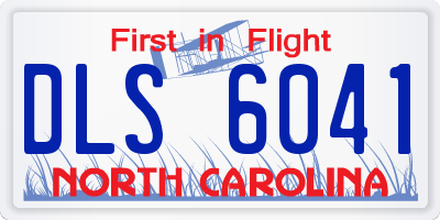 NC license plate DLS6041