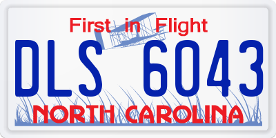 NC license plate DLS6043