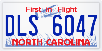 NC license plate DLS6047