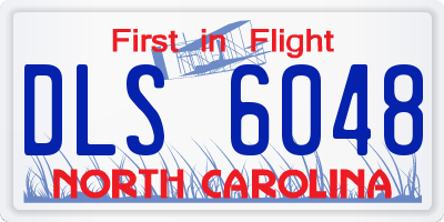 NC license plate DLS6048