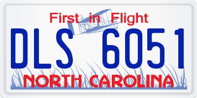NC license plate DLS6051