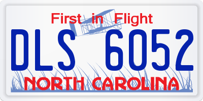 NC license plate DLS6052