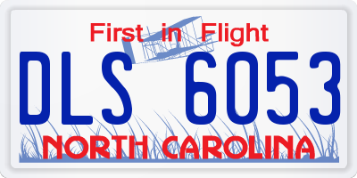NC license plate DLS6053