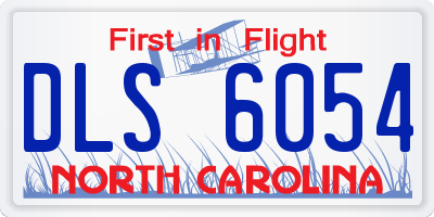 NC license plate DLS6054