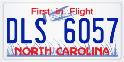 NC license plate DLS6057