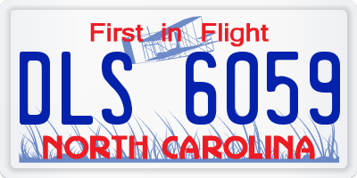 NC license plate DLS6059