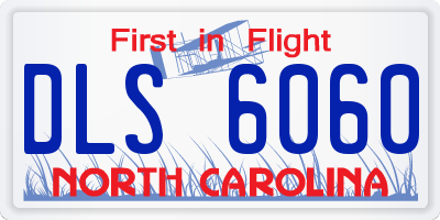 NC license plate DLS6060