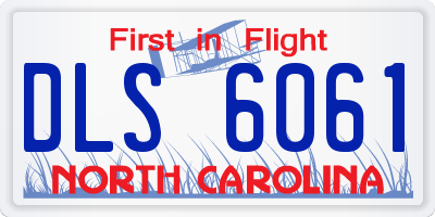 NC license plate DLS6061