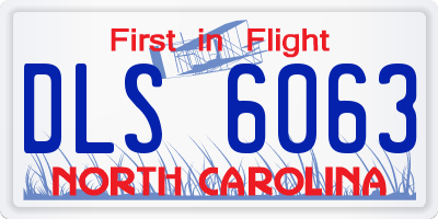 NC license plate DLS6063
