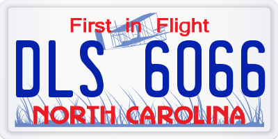 NC license plate DLS6066