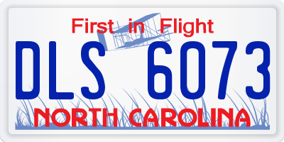 NC license plate DLS6073