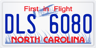 NC license plate DLS6080