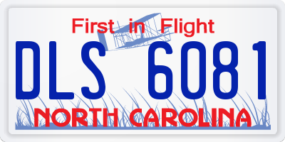 NC license plate DLS6081