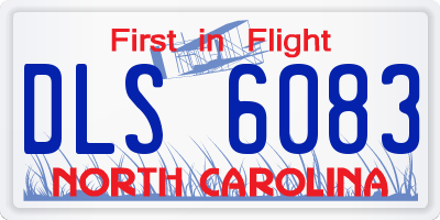 NC license plate DLS6083