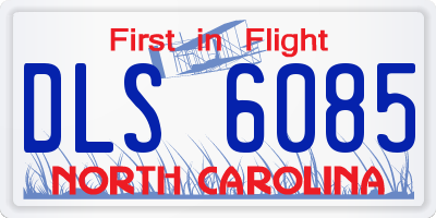 NC license plate DLS6085