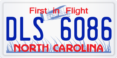 NC license plate DLS6086