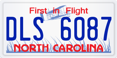 NC license plate DLS6087