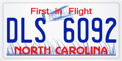 NC license plate DLS6092