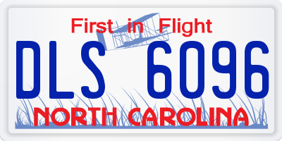 NC license plate DLS6096