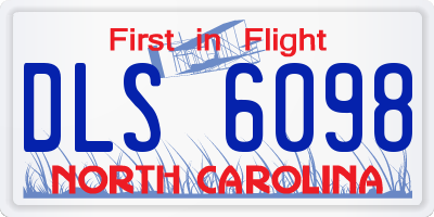 NC license plate DLS6098