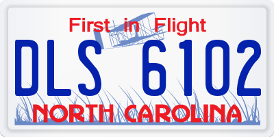 NC license plate DLS6102
