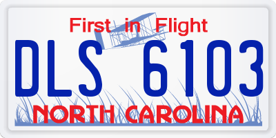 NC license plate DLS6103