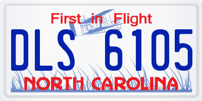 NC license plate DLS6105