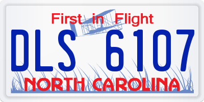 NC license plate DLS6107