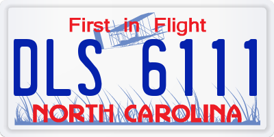 NC license plate DLS6111