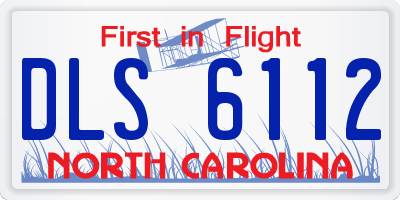 NC license plate DLS6112