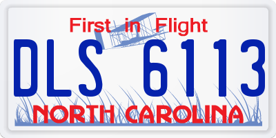 NC license plate DLS6113