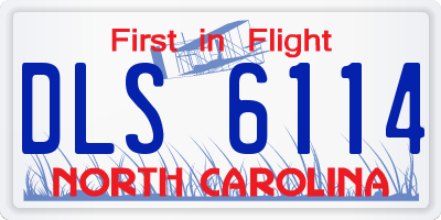 NC license plate DLS6114