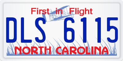 NC license plate DLS6115