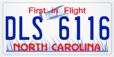 NC license plate DLS6116