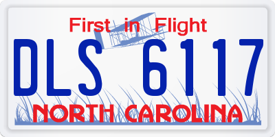 NC license plate DLS6117