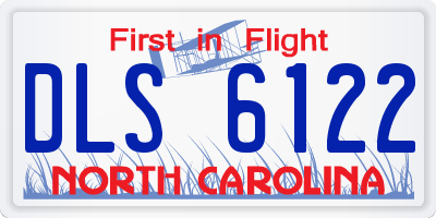NC license plate DLS6122