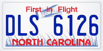 NC license plate DLS6126