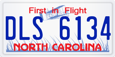 NC license plate DLS6134