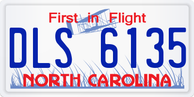 NC license plate DLS6135
