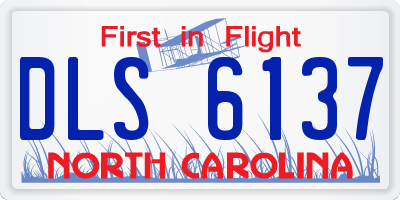 NC license plate DLS6137