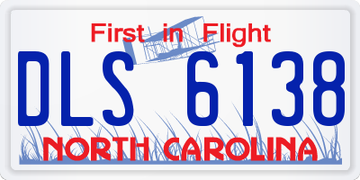 NC license plate DLS6138