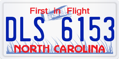 NC license plate DLS6153