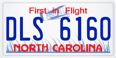 NC license plate DLS6160