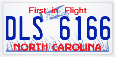 NC license plate DLS6166