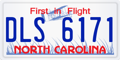 NC license plate DLS6171