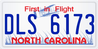 NC license plate DLS6173