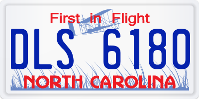 NC license plate DLS6180