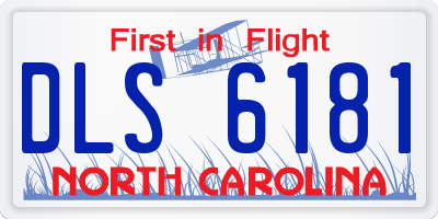 NC license plate DLS6181
